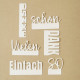 Zusatzset Schriftstanzen ( Nr.187) / Danke