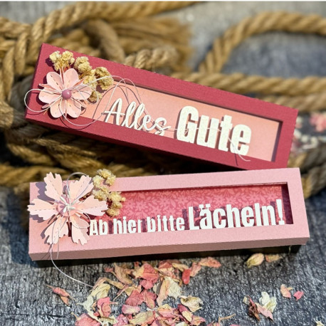 Zusatzset Schriftstanzen Nr.197 / Alles Gute / ...Lächeln