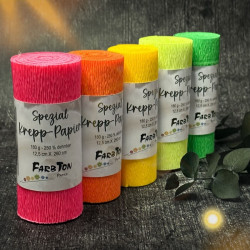Einzelrolle Krepp-Papier klein -180g / 260% dehnbar