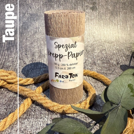Einzelrolle Krepp-Papier klein -180g / 260% dehnbar