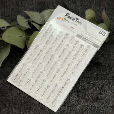 Stempel-Set "Liebe Grüße" Mini-Texte (68)